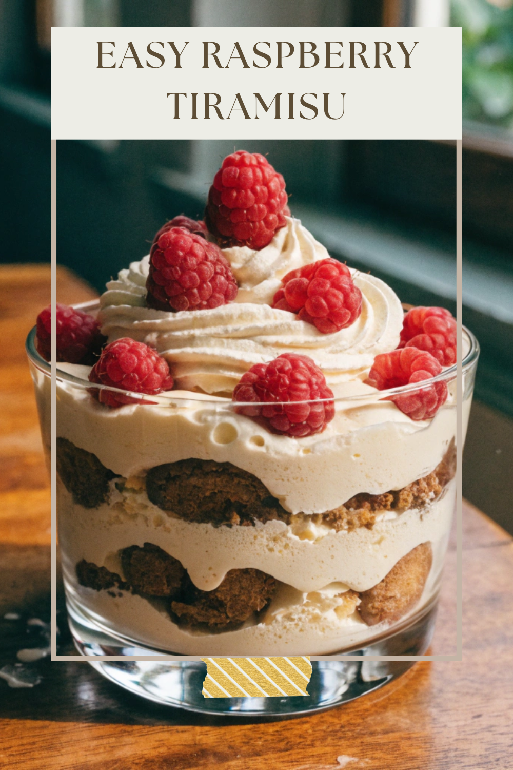 Easy Raspberry Tiramisu No-Bake Dessert