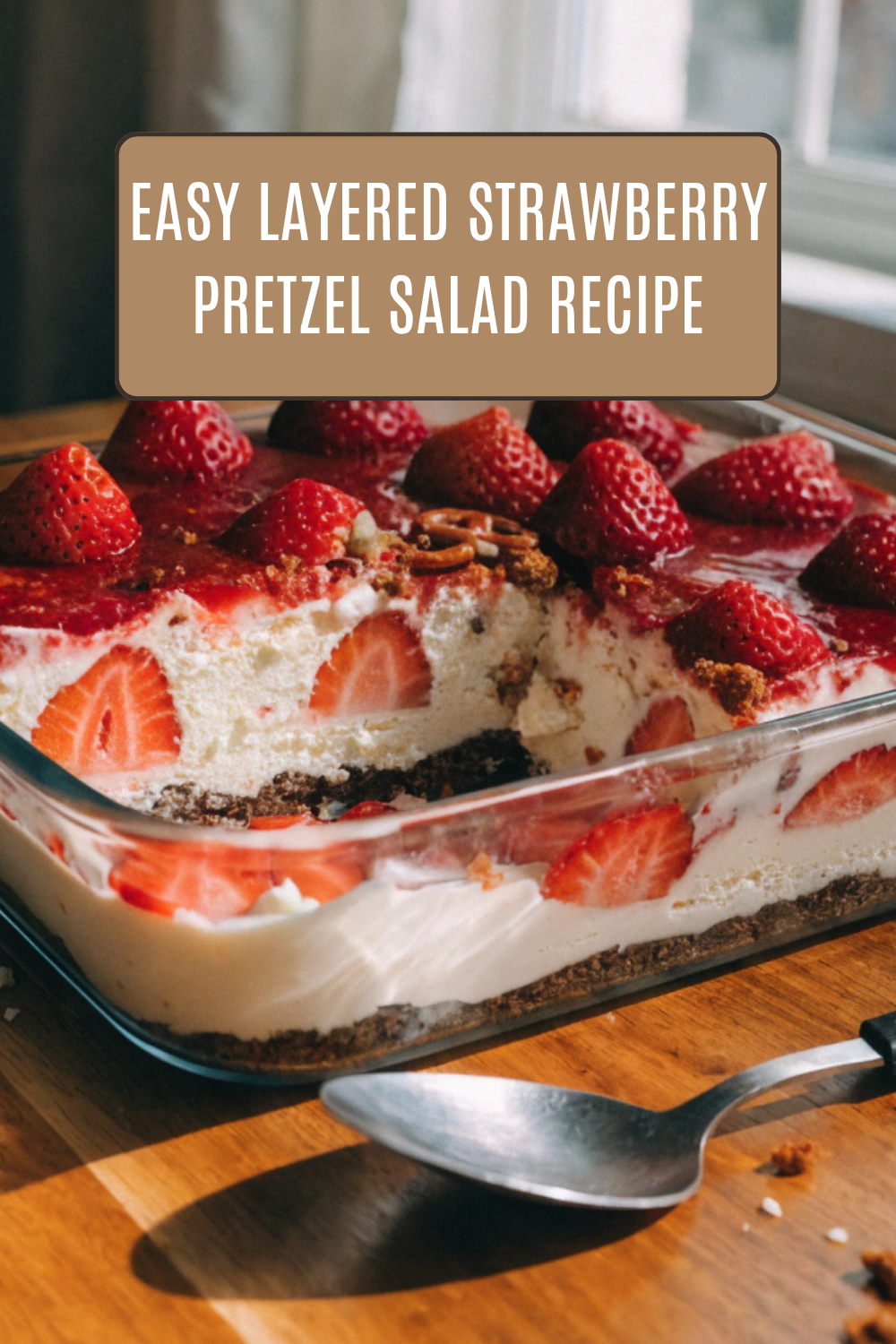 Easy Layered Strawberry Pretzel Salad Recipe