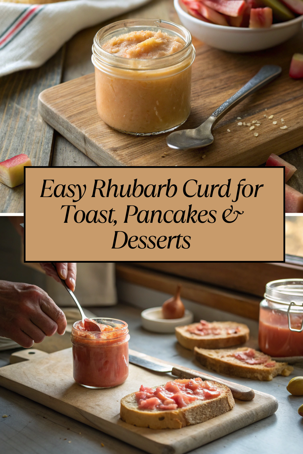Easy Rhubarb Curd for Toast, Pancakes & Desserts