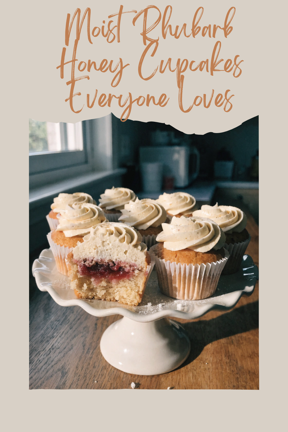 Moist Rhubarb Honey Cupcakes Everyone Loves