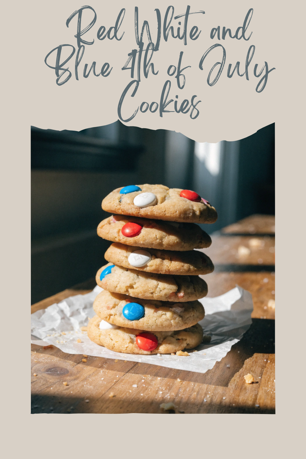 Red White and Blue 4th of July Cookies