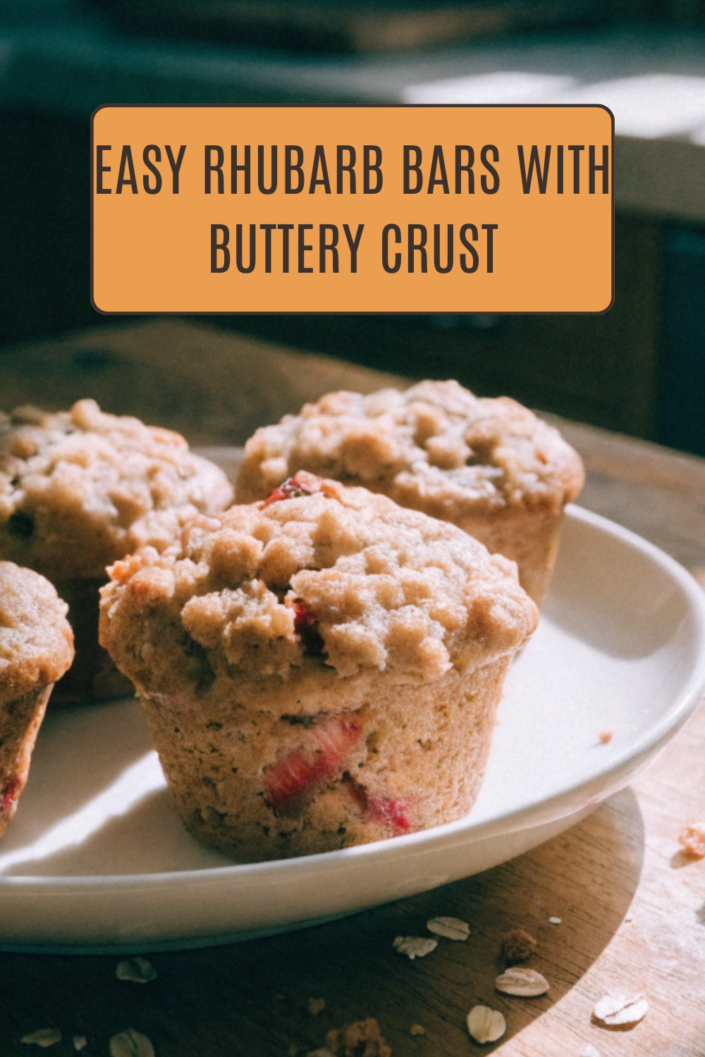 Rhubarb Oat Muffins Recipe
