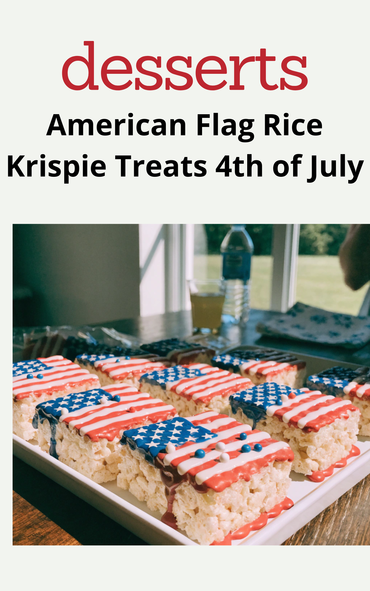 American Flag Rice Krispie Treats 4th of July