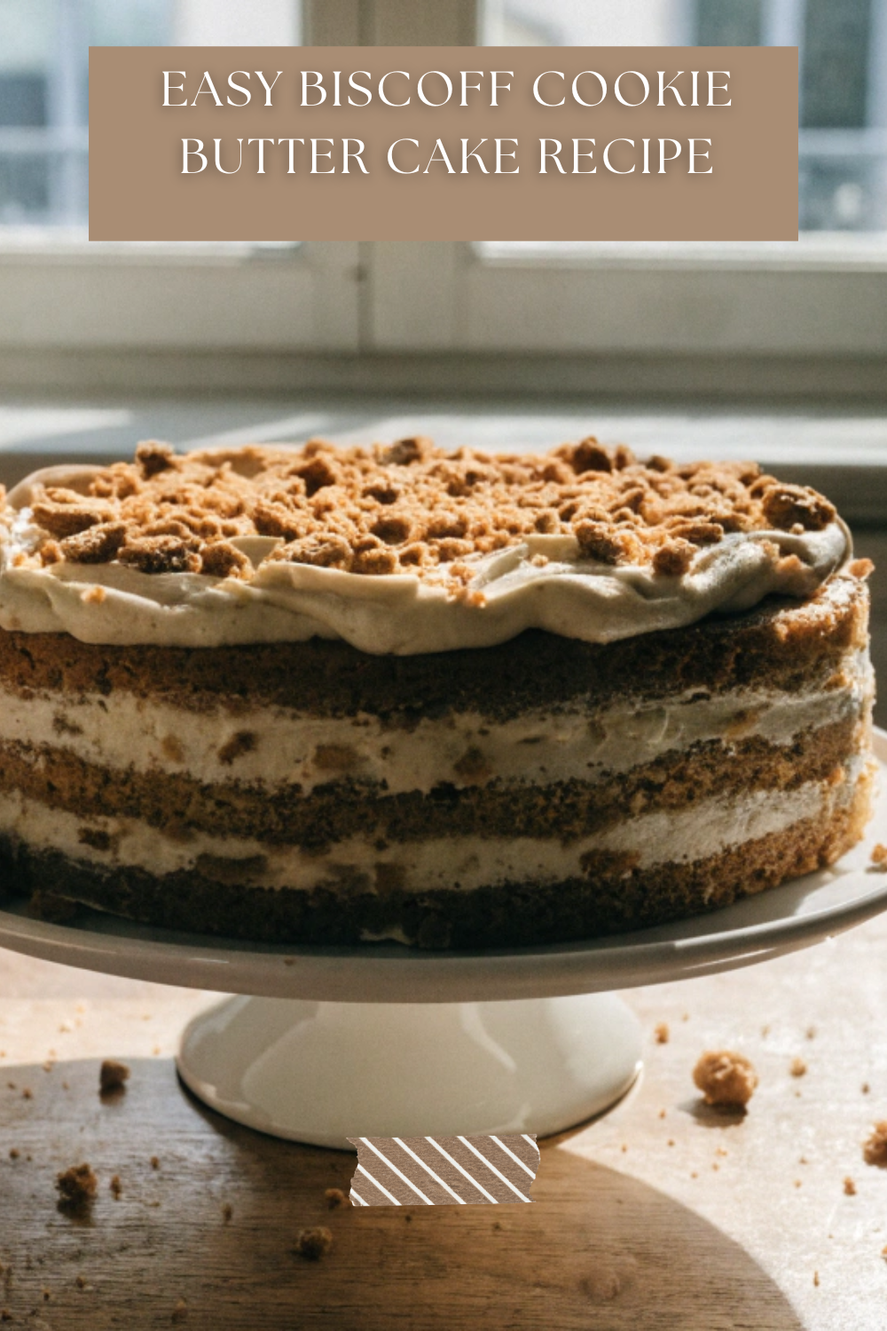 Easy Biscoff Cookie Butter Cake Recipe