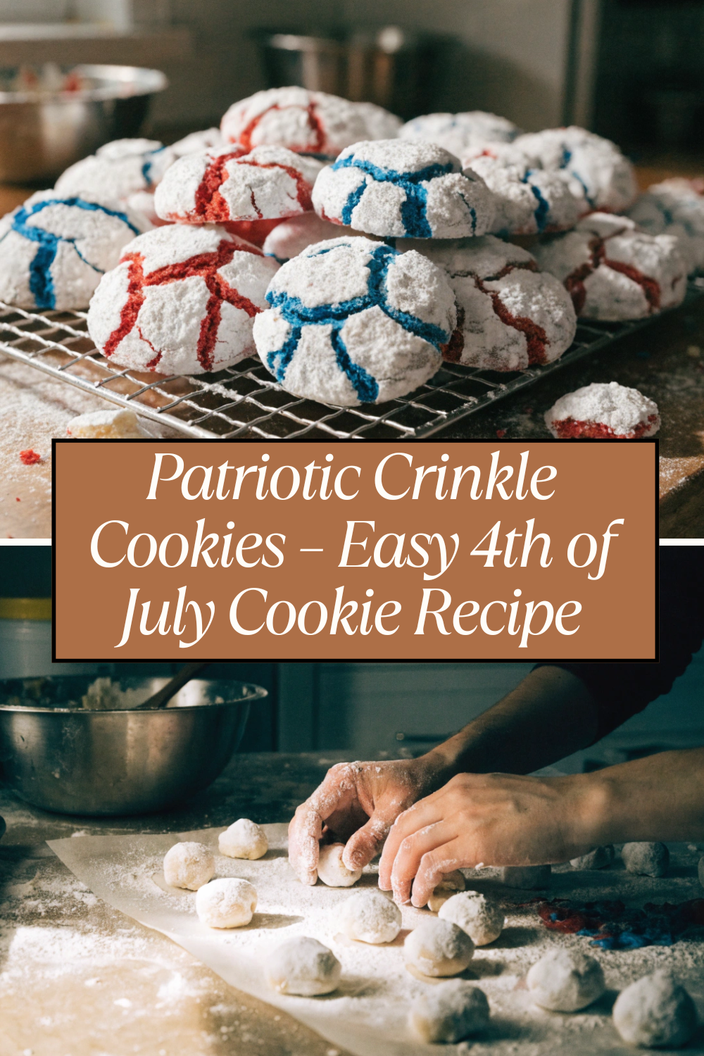 Patriotic Crinkle Cookies – Easy 4th of July Cookie Recipe