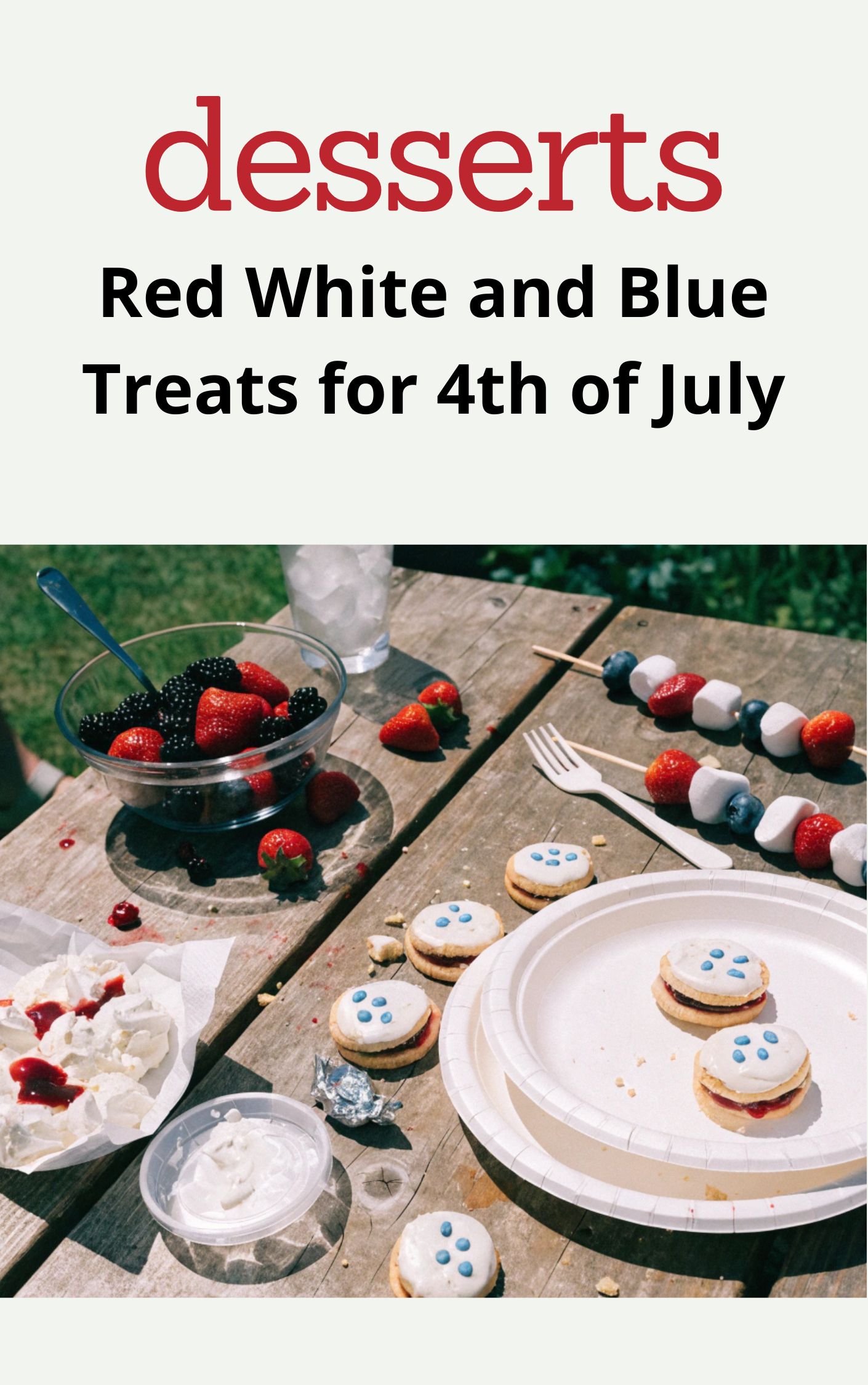 Red White and Blue Treats for 4th of July