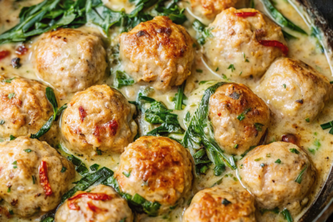 Creamy Spinach Turkey Meatballs – Juicy, Healthy, and Comforting in Every Bite