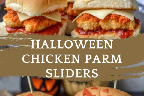 Halloween Chicken Parm Sliders – Spooky, Cheesy, and Party-Perfect