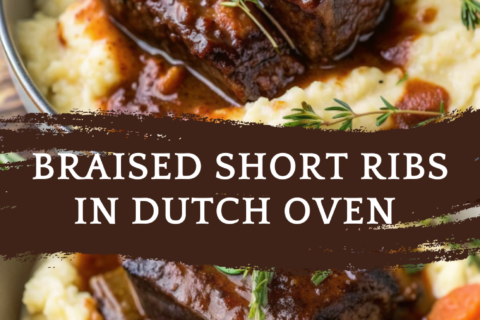 Braised Short Ribs in Dutch Oven – Tender, Flavorful, and Comforting