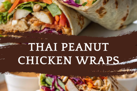 Thai Peanut Chicken Wraps