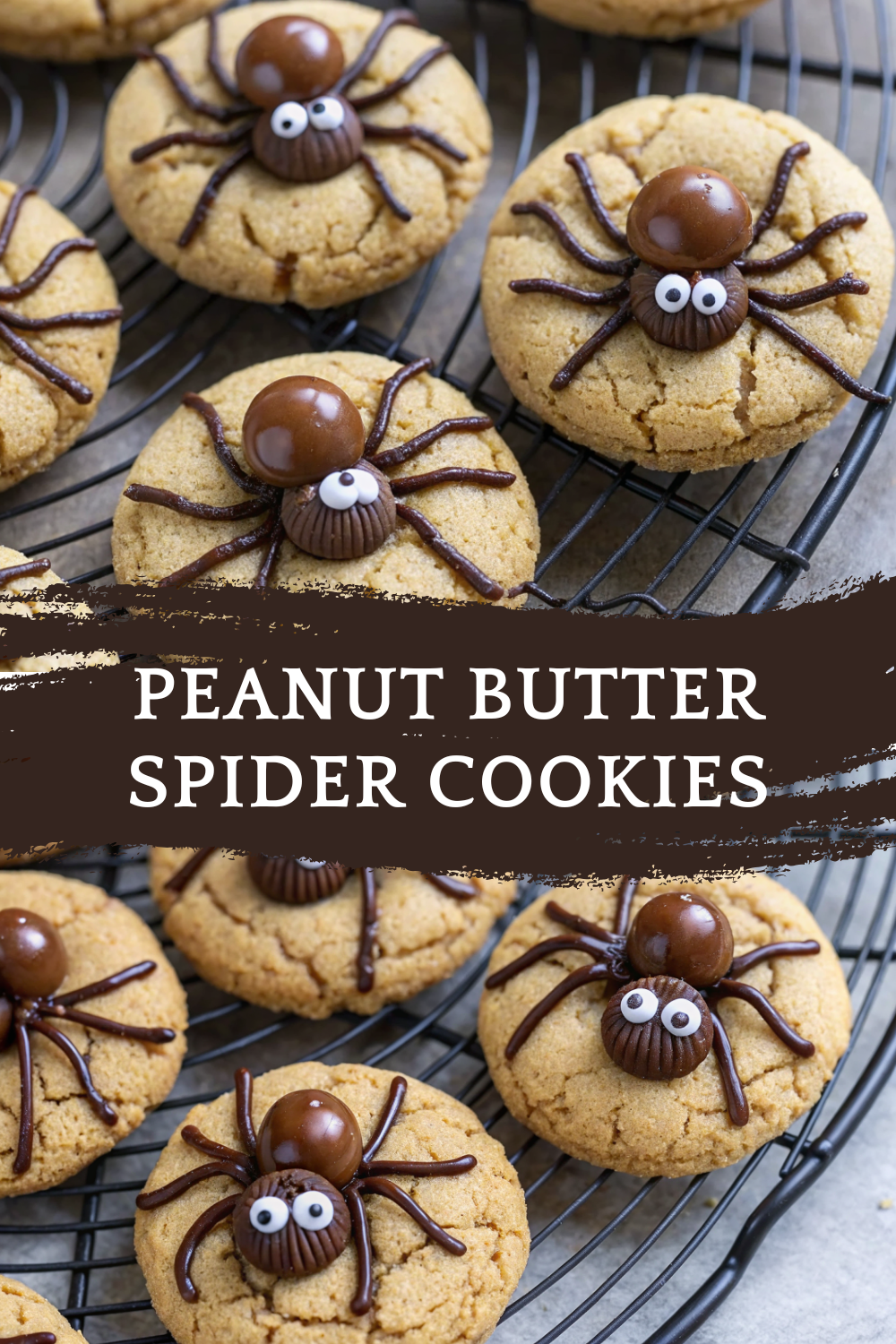 Peanut Butter Spider Cookies | Spooky Halloween Treat