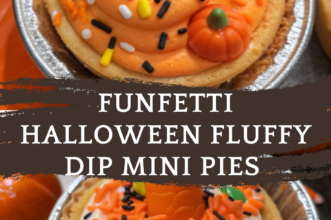Funfetti Halloween Fluffy Dip Mini Pies | Spooky Party Dessert