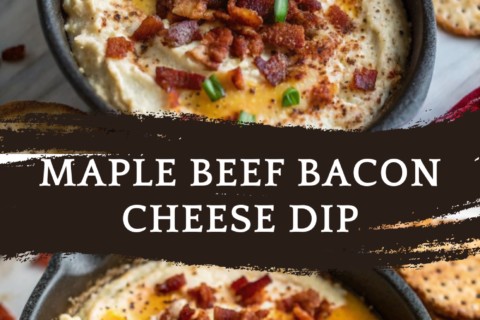 Maple Beef Bacon Cheese Dip | Savory Sweet Party Appetizer