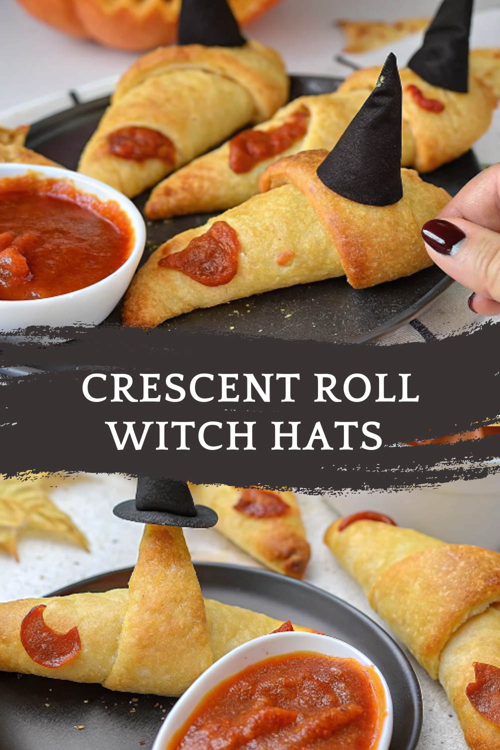 Crescent Roll Witch Hats {So Easy!} | Kid-Friendly Halloween Snack