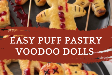 Easy Puff Pastry Voodoo Dolls – Spooky Halloween Treat with Honey “Fake Blood”