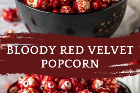 Bloody Red Velvet Popcorn – Spooky, Sweet, and Perfect for Halloween