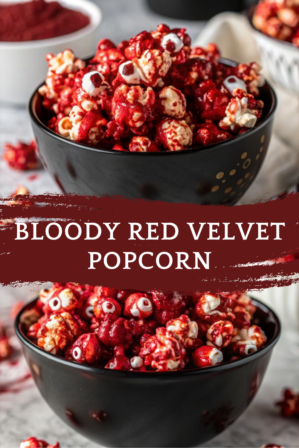 Bloody Red Velvet Popcorn – Spooky, Sweet, and Perfect for Halloween
