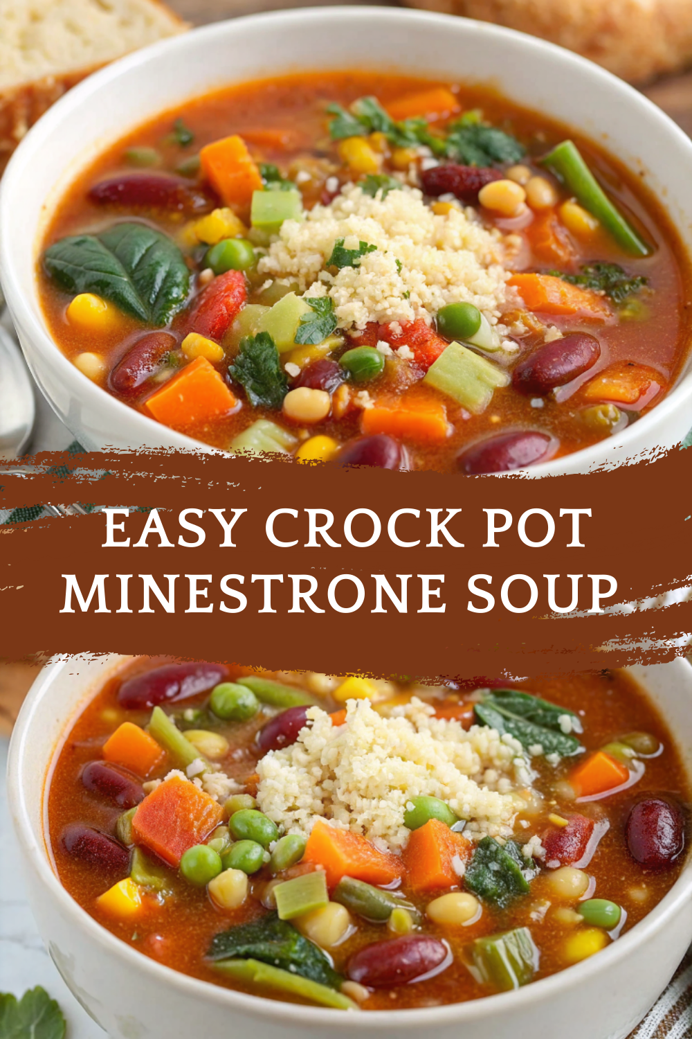 Easy Crock Pot Minestrone Soup – Healthy & Hearty
