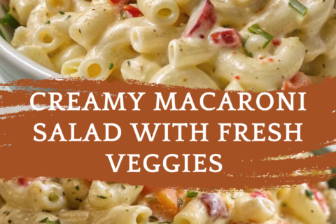 Creamy Macaroni Salad with Fresh Veggies – Guy Fieri Inspired Recipe