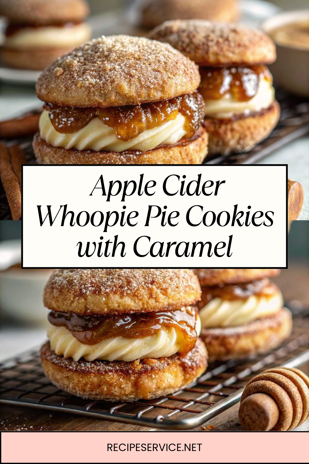 Apple Cider Whoopie Pie Cookies with Caramel – A Cozy Fall Dessert