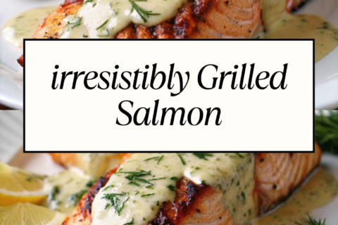 Irresistibly Grilled Salmon with Luxurious Creamy Dijon Mustard Sauce