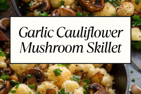 Garlic Cauliflower Mushroom Skillet: Quick & Delicious Dish