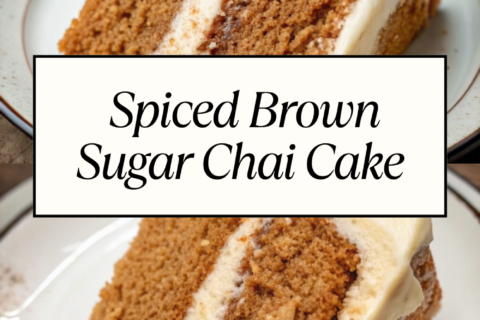 Spiced Brown Sugar Chai Cake with Cream Cheese Frosting