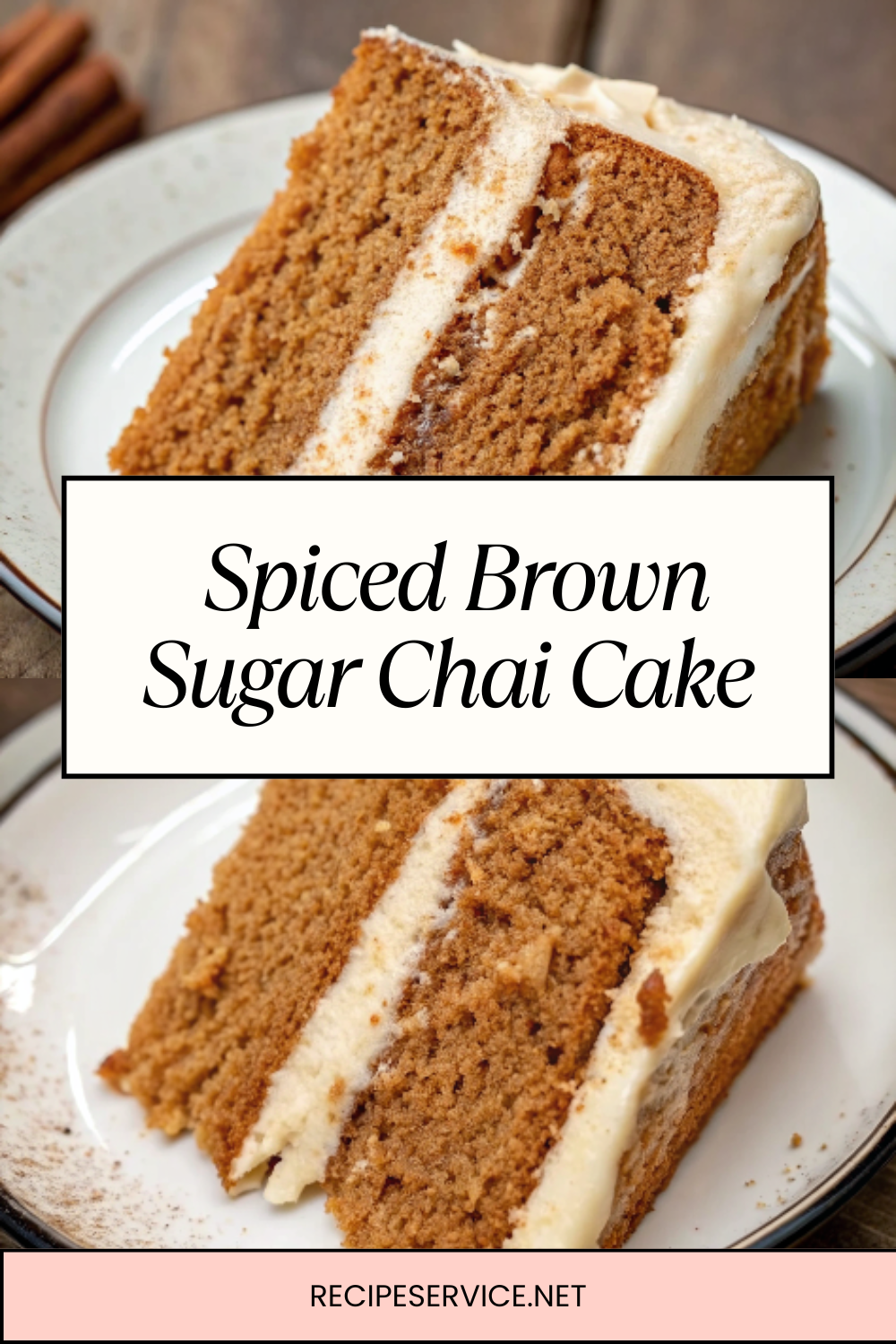 Spiced Brown Sugar Chai Cake with Cream Cheese Frosting