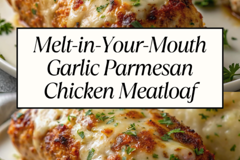 Melt-in-Your-Mouth Garlic Parmesan Chicken Meatloaf