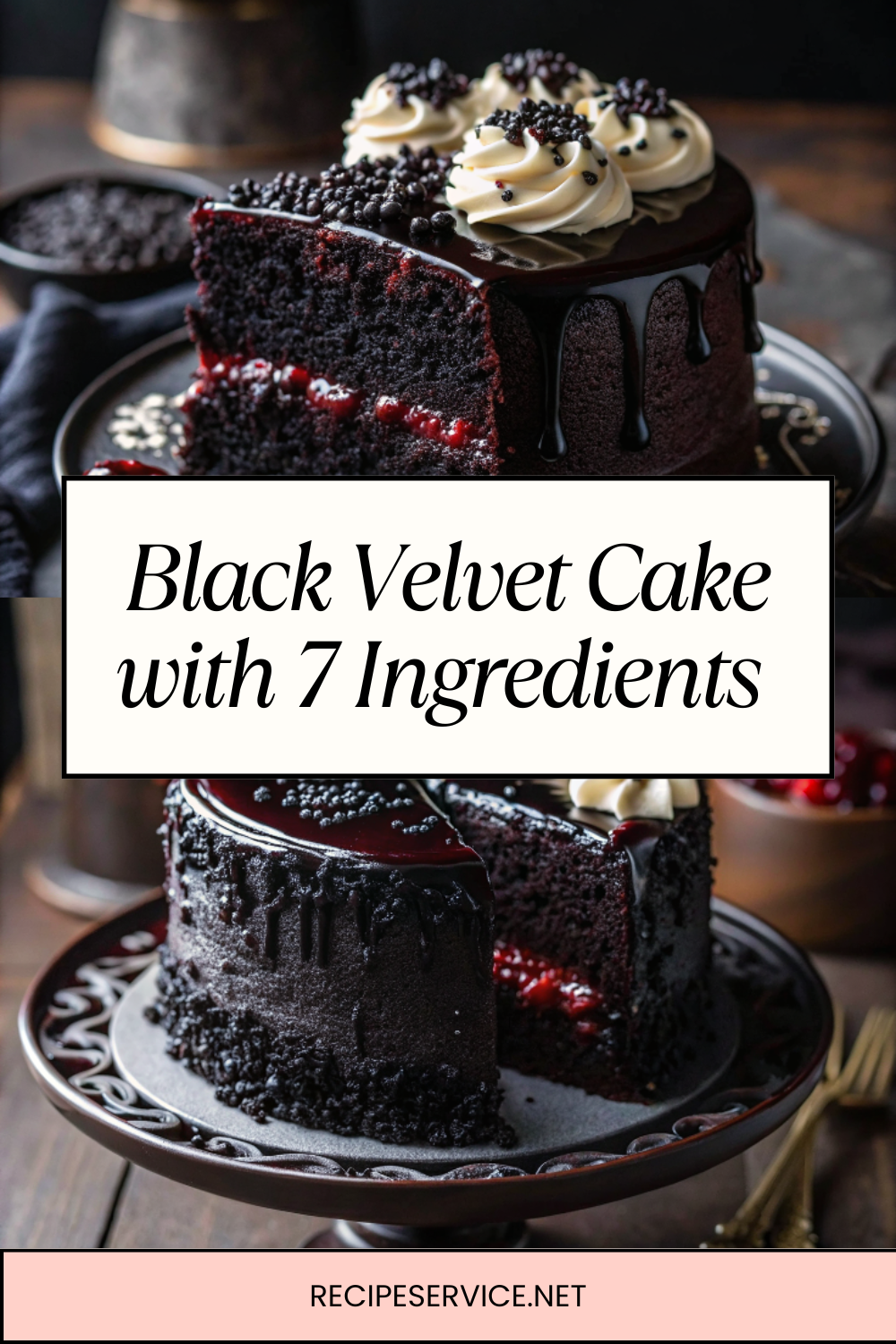 Black Velvet Cake with 7 Ingredients – Dark, Lush & Irresistible