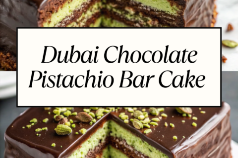Dubai Chocolate Pistachio Bar Cake | Luxurious & Viral-Inspired Dessert