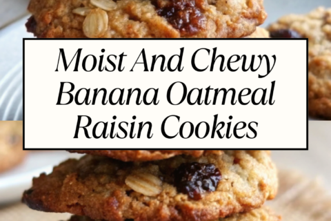 Moist And Chewy Banana Oatmeal Raisin Cookies | Soft, Sweet & Comforting
