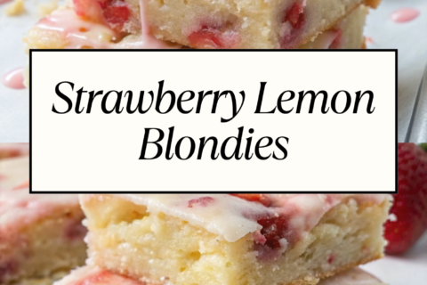 Strawberry Lemon Blondies – Sweet, Zesty & Perfectly Chewy