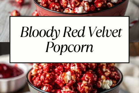 Bloody Red Velvet Popcorn – Creepy, Crunchy & Sweet