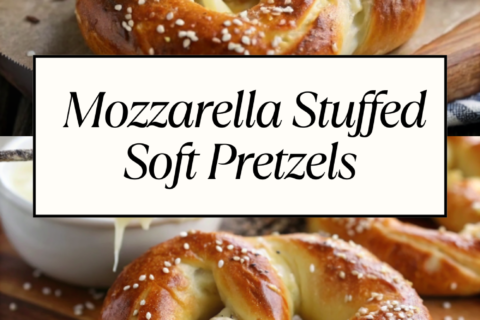 Mozzarella Stuffed Soft Pretzels – Gooey, Cheesy & Homemade