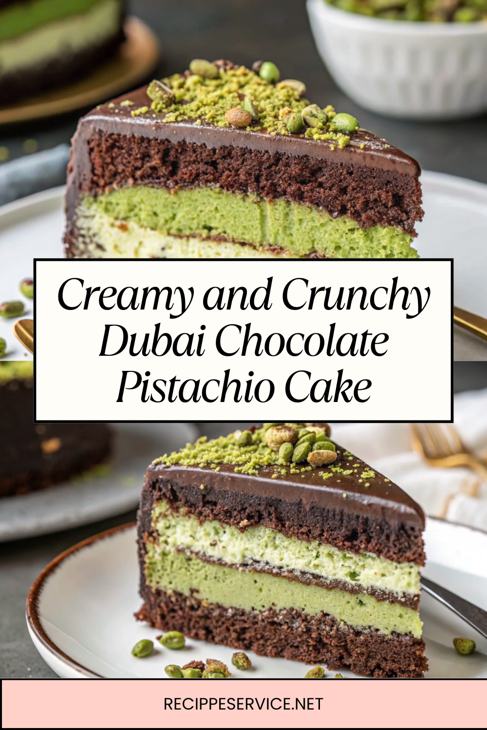 Creamy and Crunchy Dubai Chocolate Pistachio Cake You Must Try