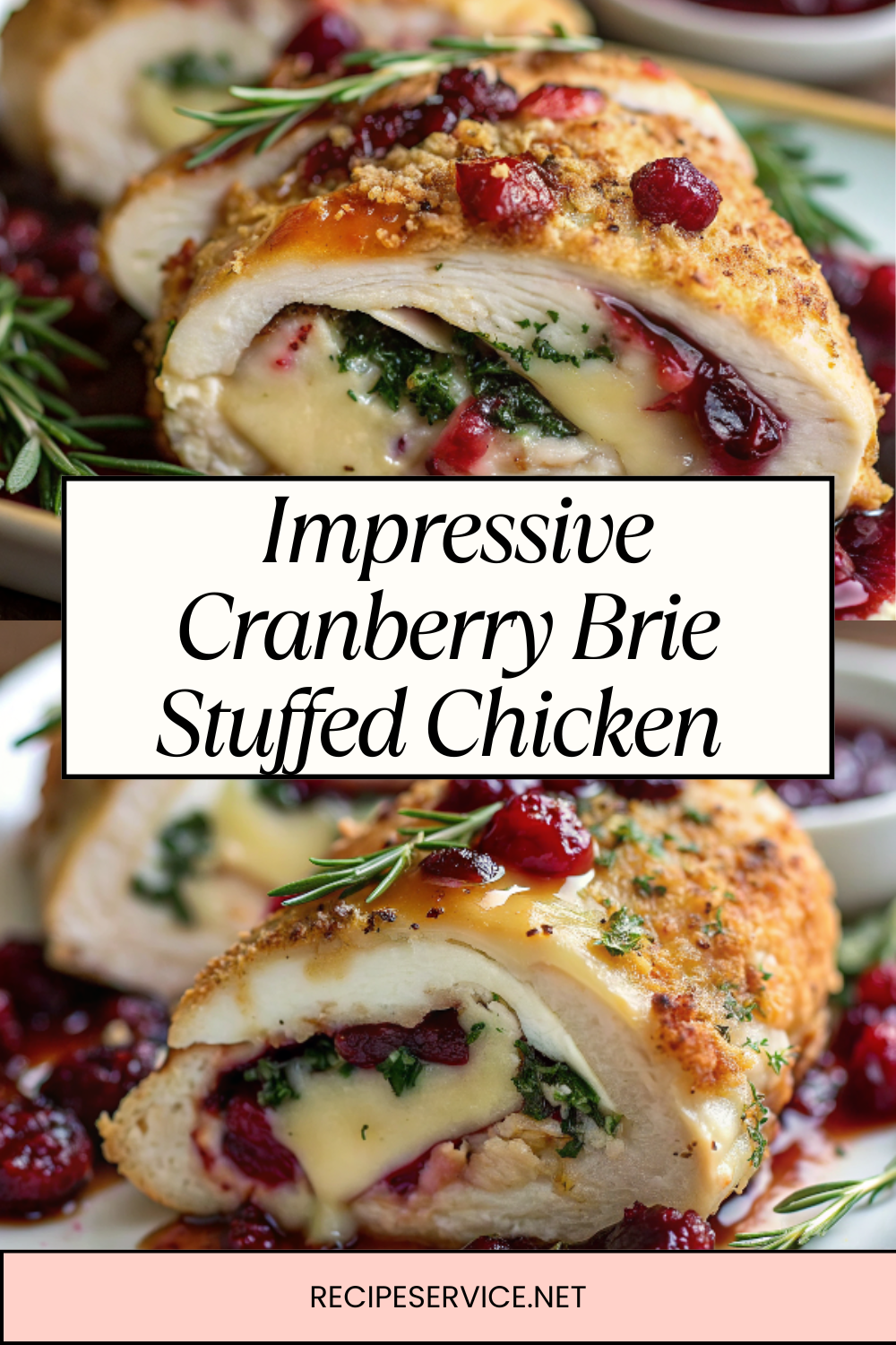 Impressive Cranberry Brie Stuffed Chicken β A Festive Dinner Favorite